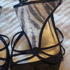Zebra Print Strappy Heels
